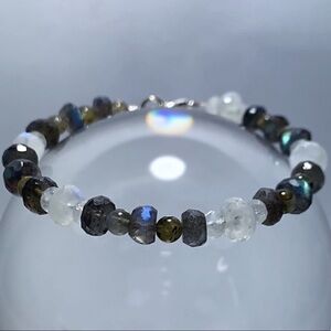 Genuine Moonstone & Labradorite Bracelet!